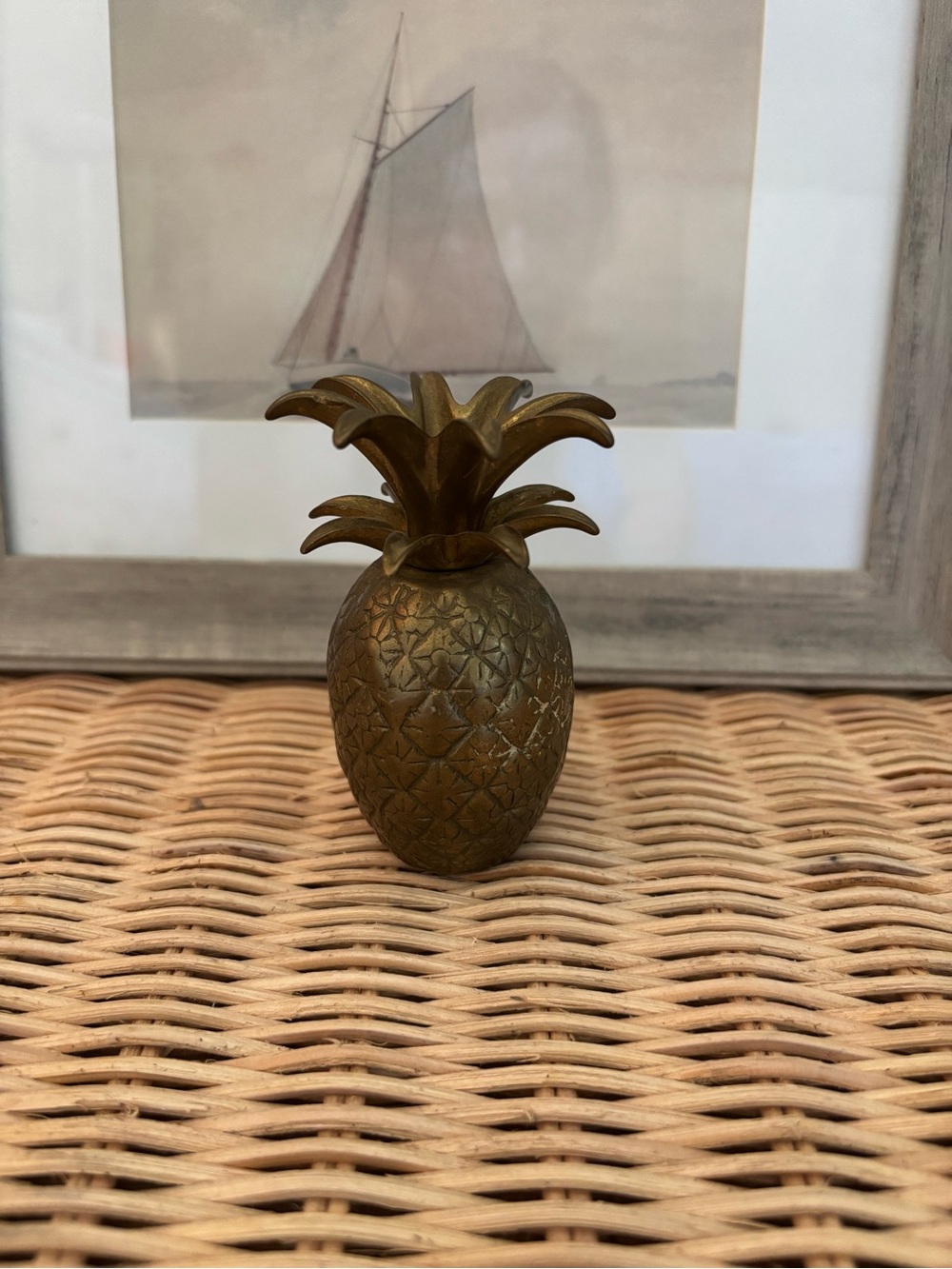 Brass Pineapple Decorative Accent